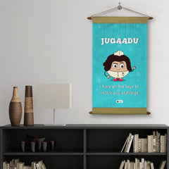 Jugaadu Print Scroll &amp; Seed Rakhi Combo of 2 (Sky Blue)