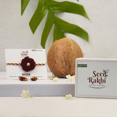 Eco-Friendly Bhindi Seeds Plantable Seed Rakhi with Roli