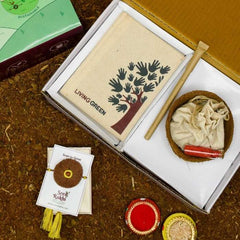 Maati Organic Seed Rakhi, Planter, and Diary Gift Hamper