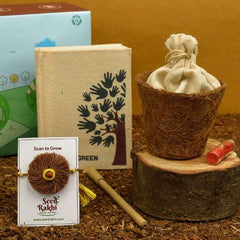 Maati Organic Seed Rakhi, Planter, and Diary Gift Hamper