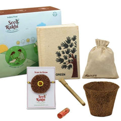 Maati Organic Seed Rakhi, Planter, and Diary Gift Hamper