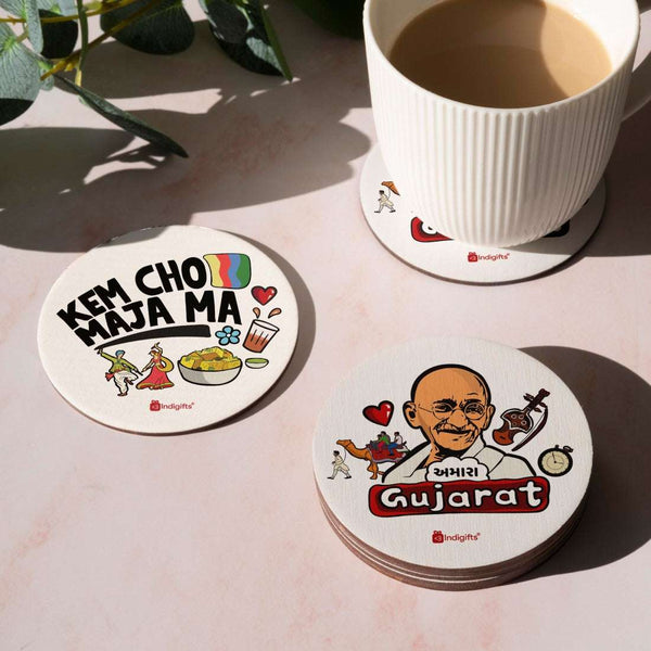 Gujarat Discovering India Souvenir Coaster Cum Fridge Magnets