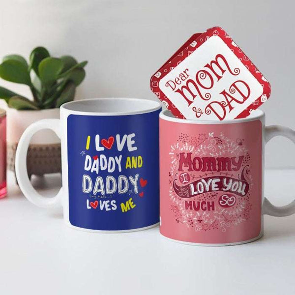 Mommy And Daddy I Love You Coffee Mugs