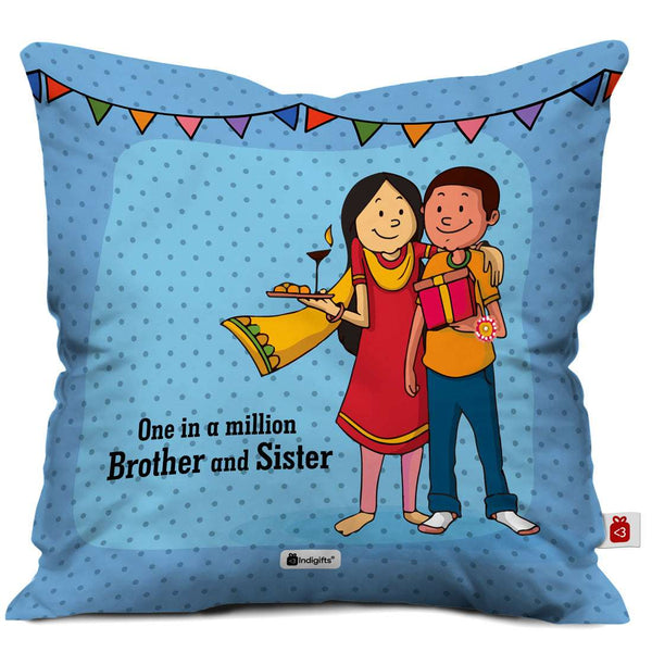 In a Million Siblings Cushion with Rakhi