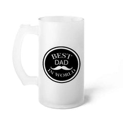 Best Dad in the World Glass Beer Mug