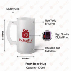 Papa ki Dawa Glass Beer Mug