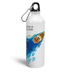 Quirky Printed Aluminium Water Bottle for Office Use, Water Bottle for Kids