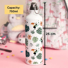 Quirky Printed Aluminium Water Bottle for Office Use, Water Bottle for Kids