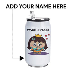 Pyari Dulari Printed Customized  Steel Sipper Can 350 Ml