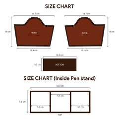 Wooden Pen Stand with Achieve Quotes Brown Printed MDF Pen Stand