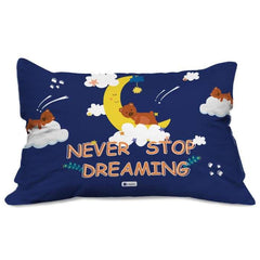 Indigifts Half-N-Half Collection Bear In Dreams Printed Kids Rectangle Pillow Cover