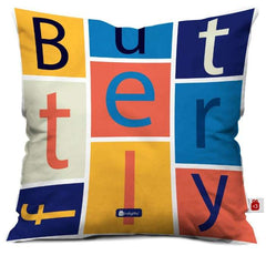 Indigifts Half-N-Half Butterfly Printed Kids Cushion