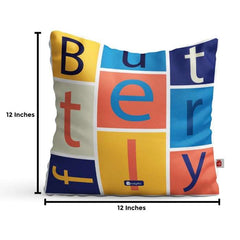 Indigifts Half-N-Half Butterfly Printed Kids Cushion