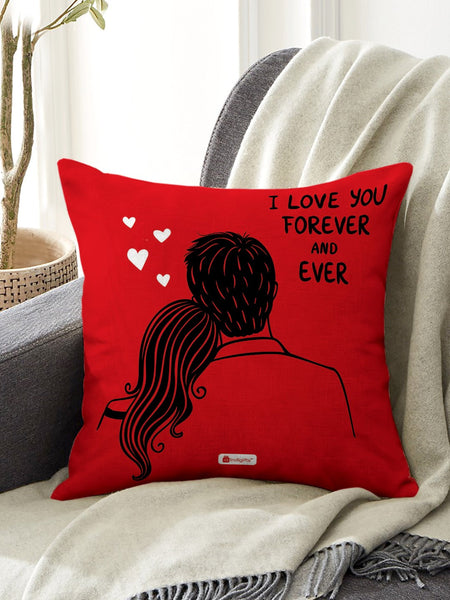 I Love You Forever &amp; Ever Printed Cushion &amp; Mug Set For Couples