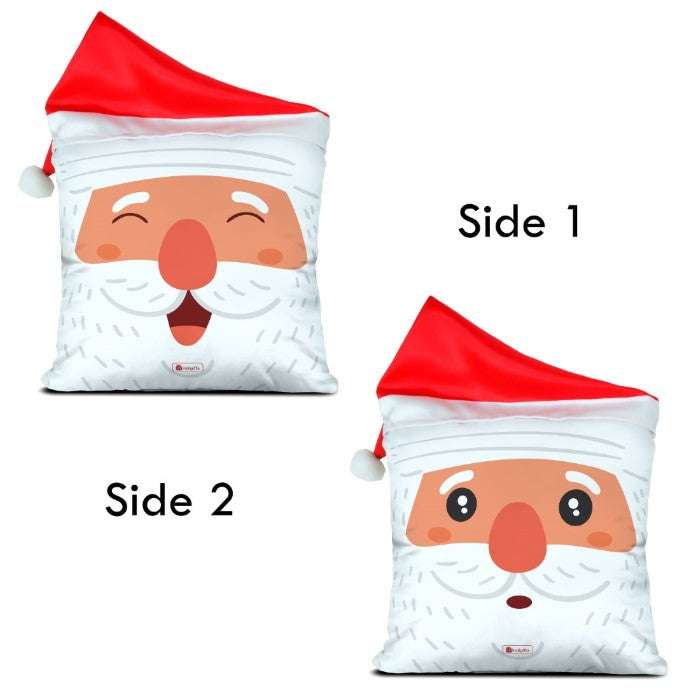 Santa Claus Reversible Cushion Cover with filler