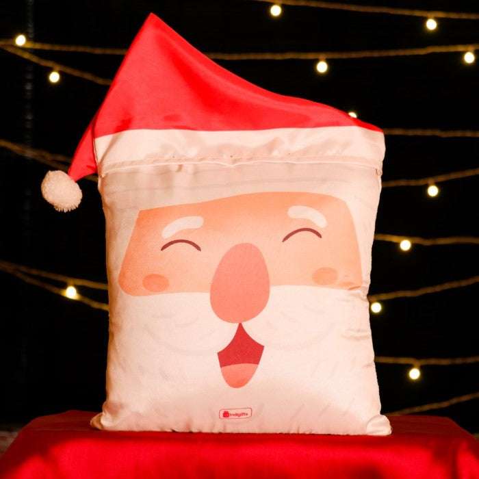 Santa Claus Reversible Cushion Cover with filler