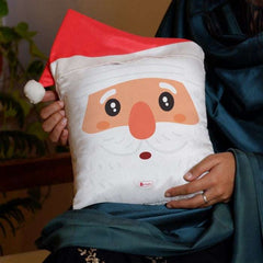 Santa Claus Reversible Cushion Cover with filler