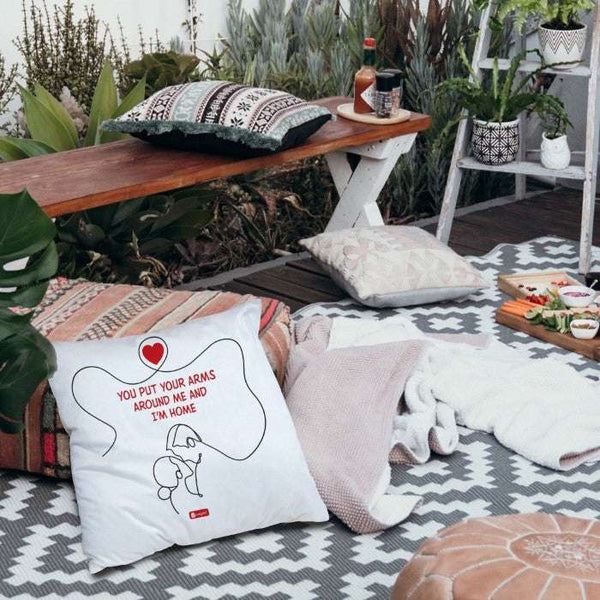 Love You Forever Printed Reversible Hug Cushion with Cover (24 inches)