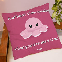 Octopus Printed Reversible Hug Cushion With Cover (24 Inches)