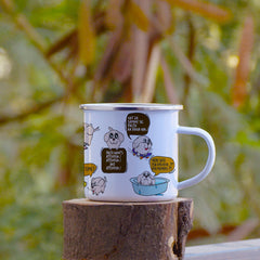 Pet Quotes Printed Enamel Mug - 250 ML