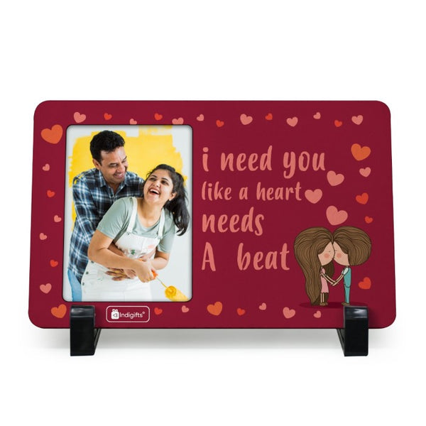 Heartbeat Table Top Frame - Red