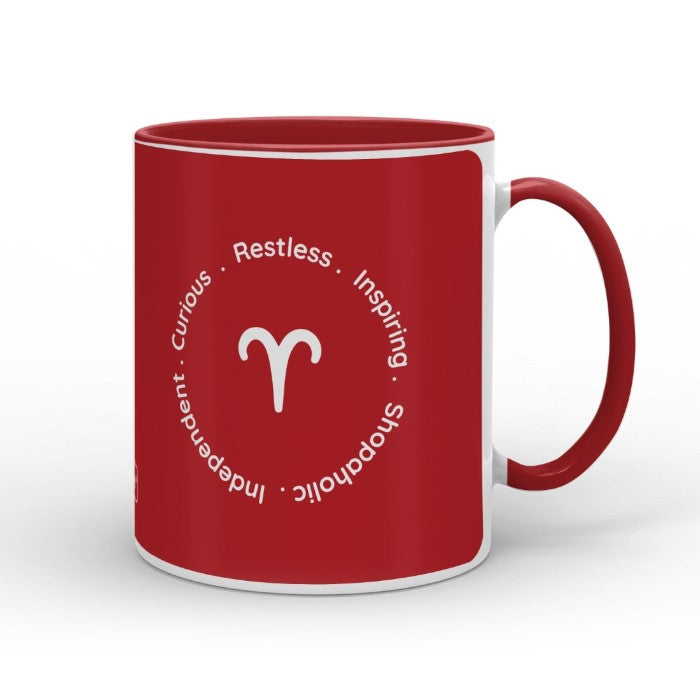 Aries Zodiac Sign Gift Set Coffee Mug, Coaster, Diary Set Of 3