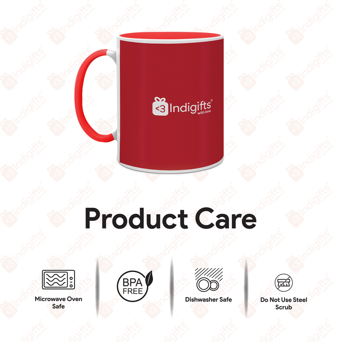 Uttar Pradesh - Doodle Art Ceramic Mug With Color Handle - Discovering India