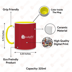 Discovering India - Himachal Pradesh - Doodle Art Ceramic Mug With Color Handle