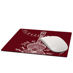 Decor for Living Room  Printed Maroon Mouse Pad  8.5x7 inches | Ethnic Printed Items, House Warming Gift Items, Mousepad for Gift