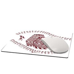 Ethnic Digital Print Items  Printed White Mouse Pad  8.5x7 inches | India Souvenir Gifts, Gift Items For Diwali, Printed Mouse Pad