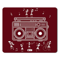 Ethnic Digital Printed Maroon Mouse Pad  8.5x7 inches