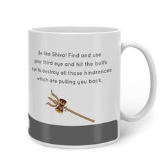 Grey Coffee Mug with Shiva Print