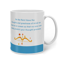 Blue Coffee Mug with Ram Print