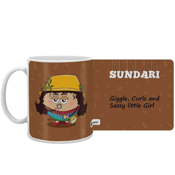 Sundari - Giggle, curls and sassy little girl Brown Coffee Mug