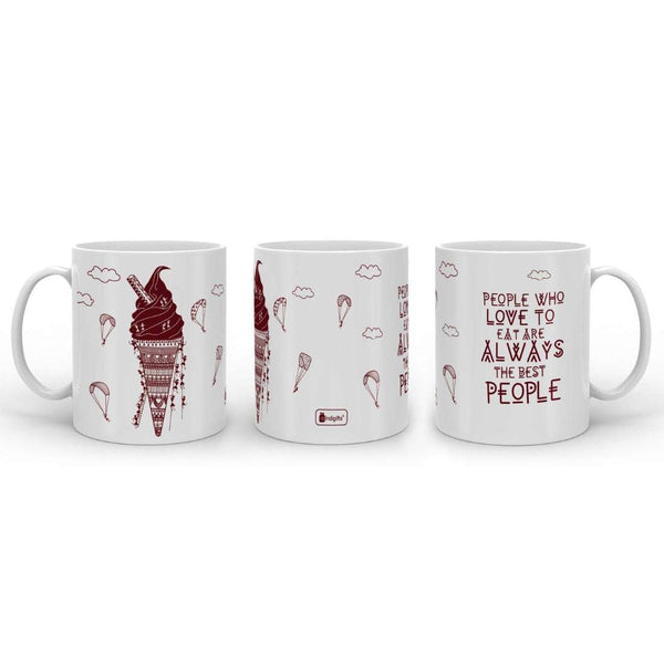 White Folk Fusion Themed Quote Printed Coffee Mug