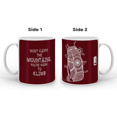 Maroon Ethnic Themed Travelling Bag Printed Coffee Mug