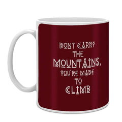 Maroon Ethnic Themed Travelling Bag Printed Coffee Mug