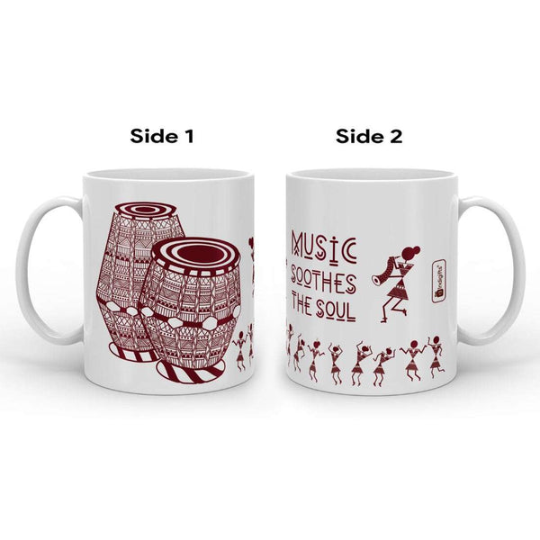 White Folk Fusion Themed Music Quote Printed Coffee Mug