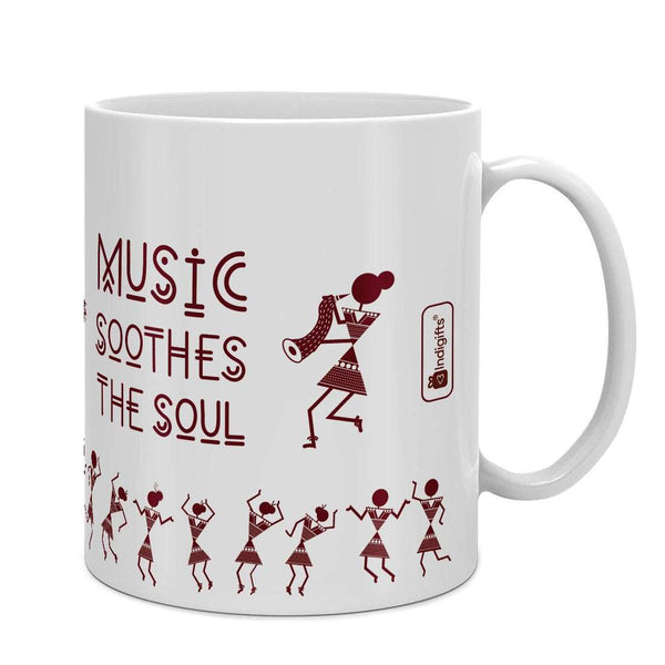 White Folk Fusion Themed Music Quote Printed Coffee Mug