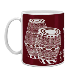 Maroon Folk Fusion Themed Music Quote Printed Coffee Mug