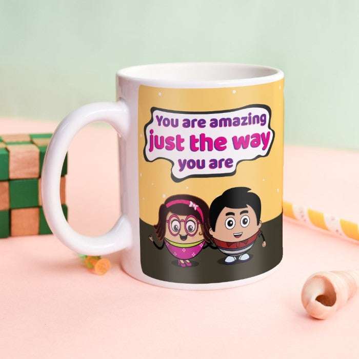 Jungle-Jalebi Motivational Kids Coffee Mug, Yellow-325 ML