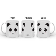 Indigifts Half-N-Half Panda Printed Kids Coffee Mug