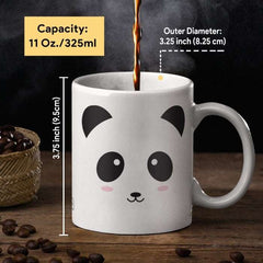 Indigifts Half-N-Half Panda Printed Kids Coffee Mug