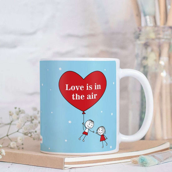 Flying Couple in Love Blue Coffee Mug