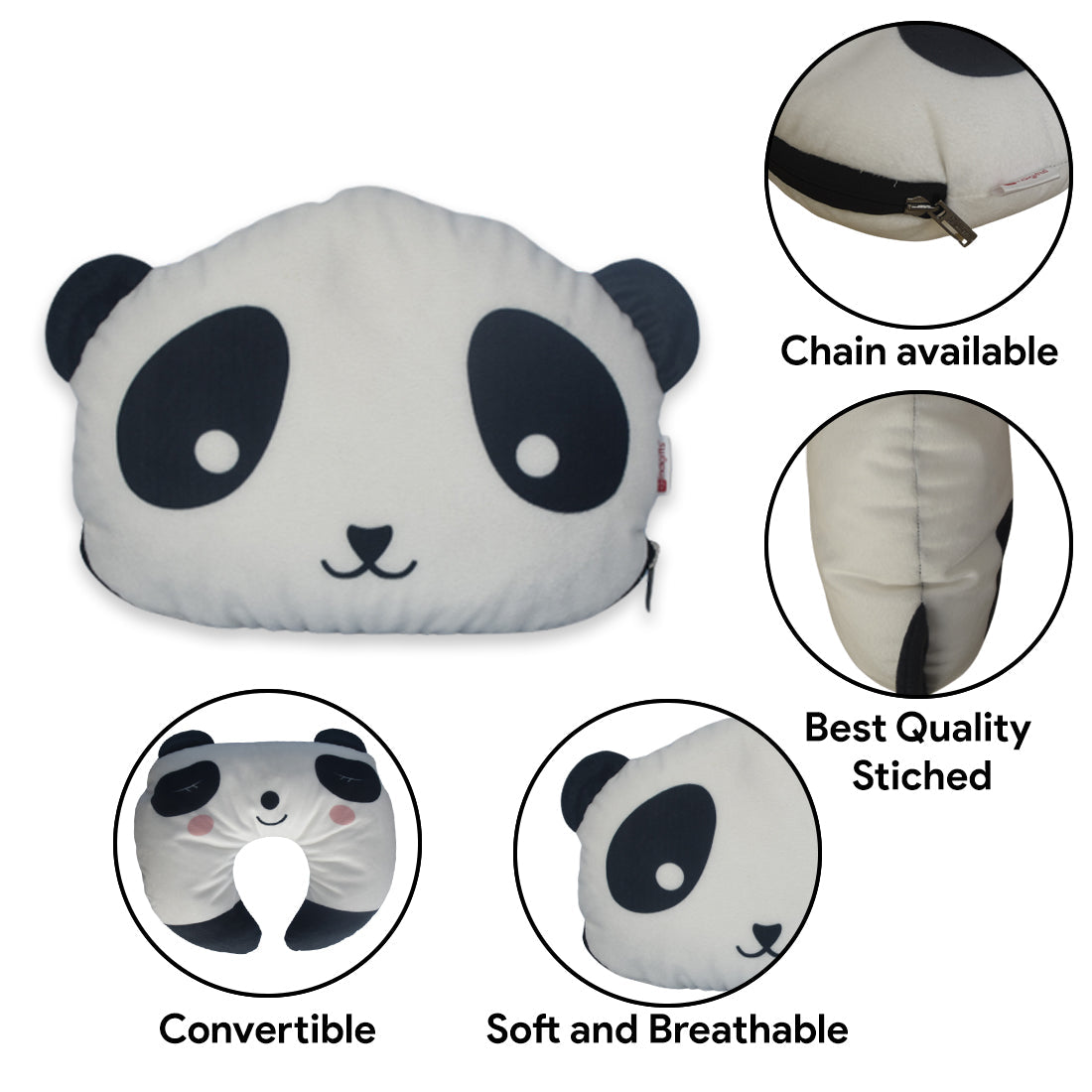 Panda Convertible Neck Pillow