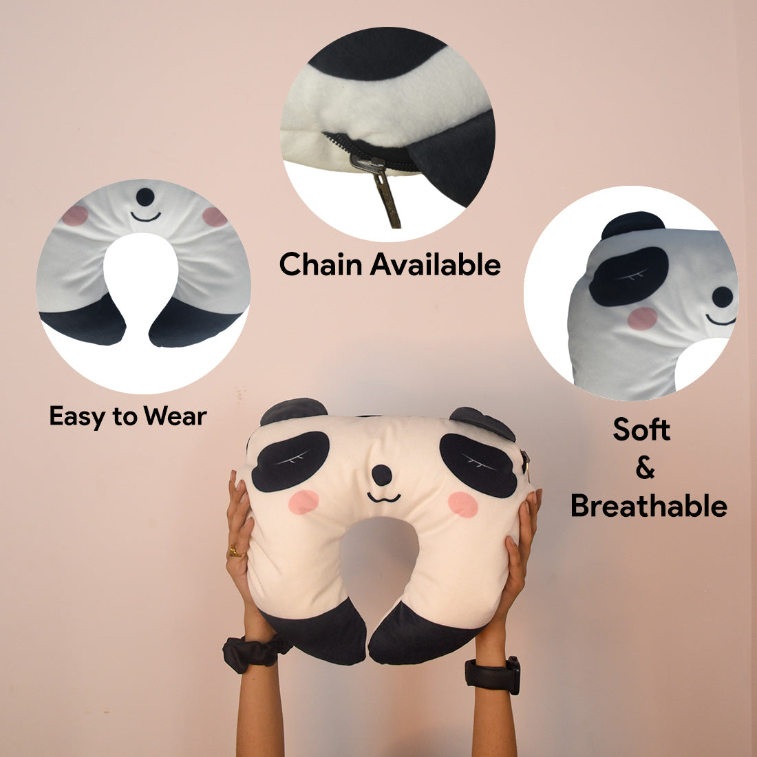 Panda Convertible Neck Pillow