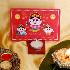 Laxmi Ganesh Stand Shubh Diwali Bunting and Designer Rangoli Gifting Box