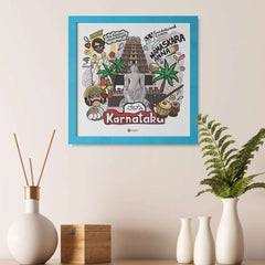 Karnataka - Doodle Print Photo Frame - Discovering India