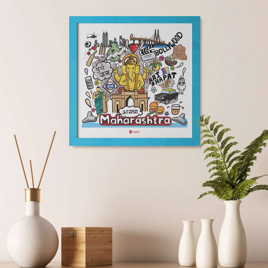 Maharashtra - Doodle Print Photo Frame - Discovering India