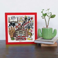 Madhya Pradesh - Doodle Print Photo Frame - Discovering India